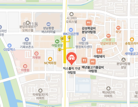 드림파인더스 야탑 1호점 위치 지도